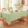 JIALE - Mantel de primavera, resistente estilo lino con textura,