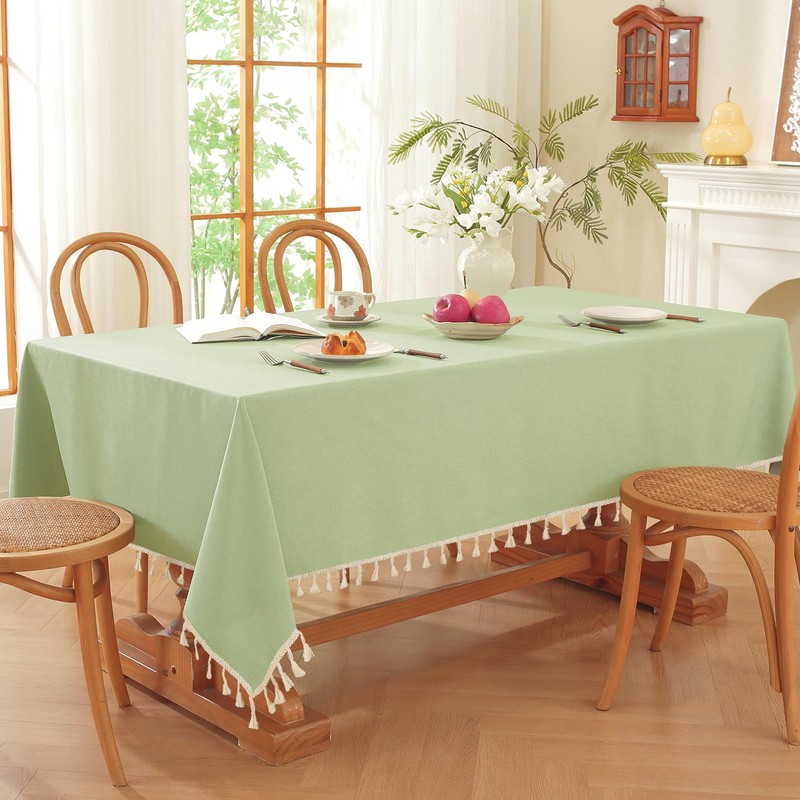 JIALE - Mantel de primavera, resistente estilo lino con textura,