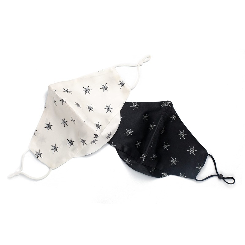 Habac Studio Pack of 2 100% Mulberry Silk Face Masks