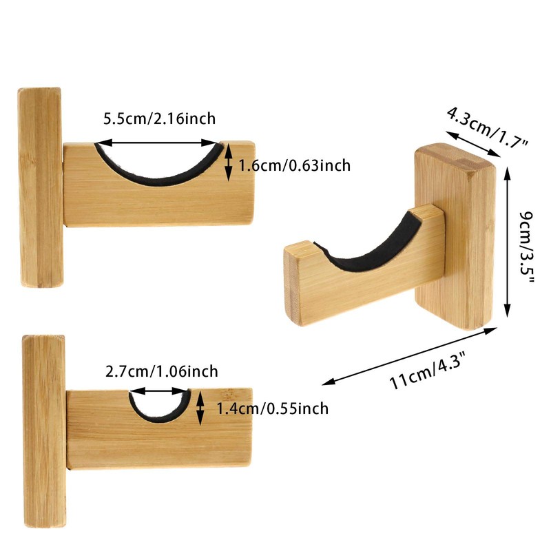 YINETTECH 2 Pack Baseball Bat Bracket Holder Display Rack with