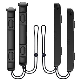 RHOTALL Wrist Strap for Switch 2 2025 joycons, Controller Hand Grip Wrist Lanyard for Switch 2, Ergonomic Replacement Accessories for Switch 2 joycon Controllers - 4 Pack Black