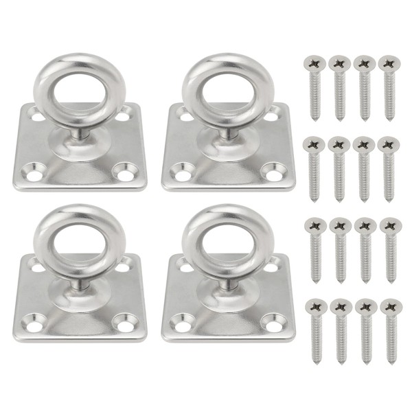 LT Easiyl 4 Sets 360° Rotating Ceiling Hooks 304 Stainless