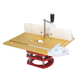 Router with Top Plate, Aluminum Alloy, Universal Type for Woodworking Slotting Trimming Chamfering Table Top (Gold)