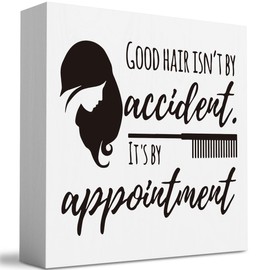 Hairstylist Gifts for Women men Appreciation Gifts for Hairstylist Salon Decor for Hair Stylist Hairstylist Gift ideas Good Hair Isn't By Accident It's By Appointment Sign 5 X 5 Inch