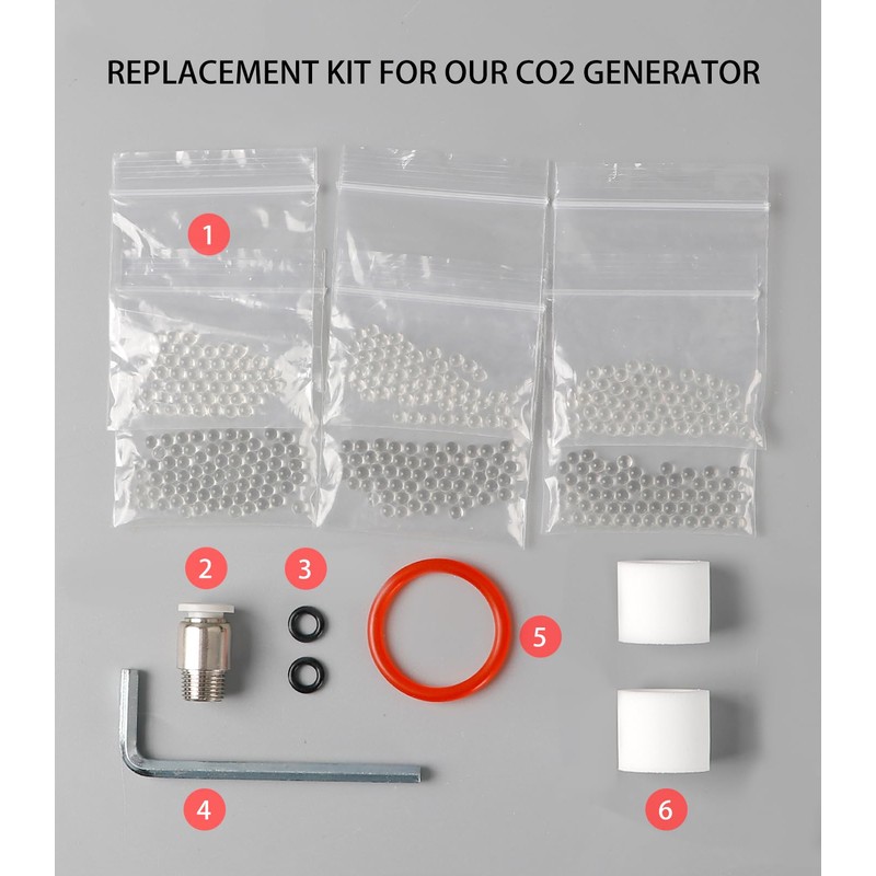 Clscea Spare Parts Replacement Kit Tool Accessories for CO2 Cylinder