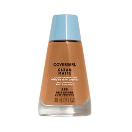 COVERGIRL Clean Matte Liquid Foundation, Deep Golden 570, Pack of 1