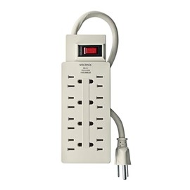 Volteck MUL-811, Multicontacto uso rudo, 8 entradas, supresor, 110 joules