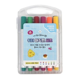 Milk 12-Color Water Magic Pen Set Floating Transfer Tattoo Design / 밀크 12색 워터매직펜세트 물위에 뜨는 판박이 타투 그림