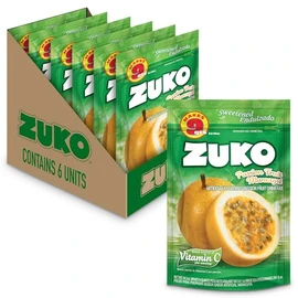 Zuko Passion Fruit Instant Powder Drink Family Pack, 14.1 oz, Pack of 6
