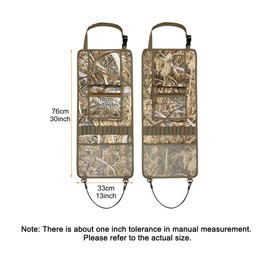 MYDAYS 2 Pack Seat Back Gun Rack, Camo Front Seat Gun Organizer with Bullet Pocket Vehicle Gun Holder for Hunting Rifles/Shotguns