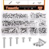 Tanstic 330Pcs M4 Solid Aluminum Brazier Head Rivets, 6mm 10mm