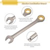 Meccion Combination Wrench 1-1/8 Inch SAE Open End Ratcheting Wrench