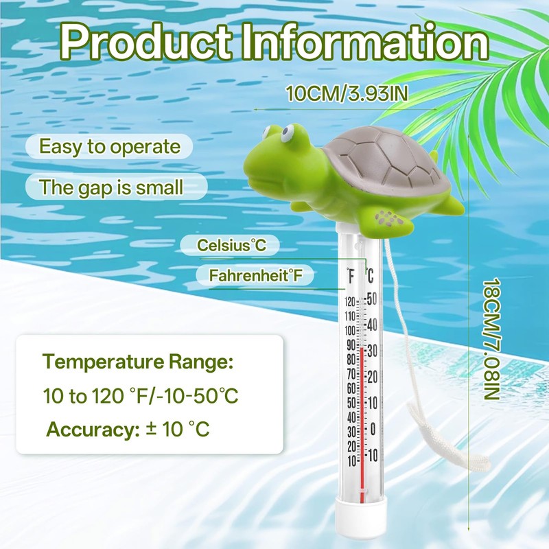 Floating Pool Thermometer, Floating Water Thermometer, Frog