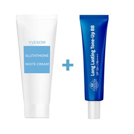Ipsom [Tone-up Makeup Set] Ipsom Glutathione White Cream Whitening Cream + Long-Lasting Tone-up BB SPF50+PA++++ / [톤업 메이크업 세트] 입솜 글루타치온 화이트크림 미백크림 + 롱래스팅 톤업비비 SPF50+/PA++++