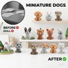 Gaomumu 12PCS Mini Cute Puppy Figurines, Resin Cartoon Dog Ornaments,