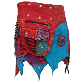 SHOPOHOLIC FASHION Women Hippie Festival Gothic Skirt (Red)