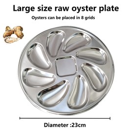 Oyster Plate, Stainless Steel Oyster Plate, Stainless Steel Oyster Bowl, Round Reusable Creative, Seafood Tools, Oyster Shell Mould for Oysters