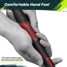 SAPLIZE Classic Rubber Golf Grips, Non-Slip– 13 Grips with 15 Tapes, Available in Mid/Standard Sizes, 4 Colors Optional, CC01 Golf Club Grips