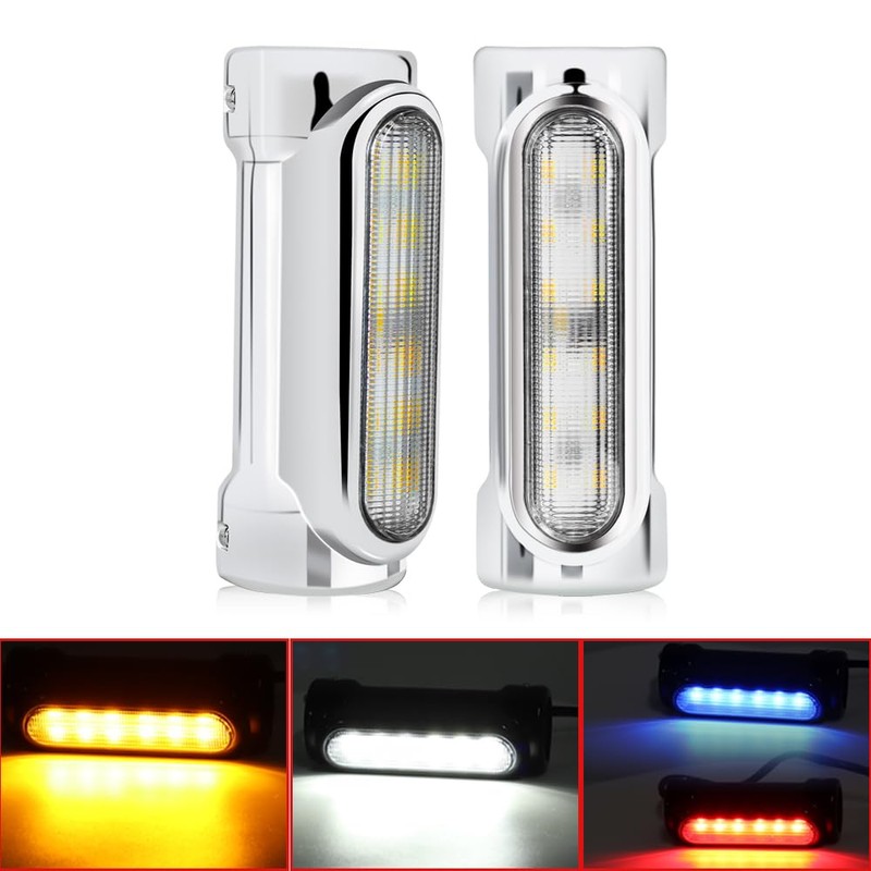 WUMFIRE Motorcycle Driving Light Highway Light bar Red and Blue