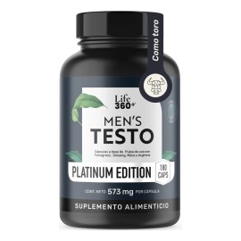 Life 360+ Testo Platinum 180 Cápsulas Fenogreco Ginseng Maca Sin Sabor