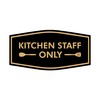 Signs ByLITA Fancy Kitchen Staff Only Spatula Graphic Sign (Black