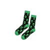 Fidra Fashion Accessories Novelty Alien Print Crew Socks, Black and