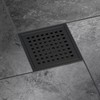 6 Inch Square Shower Drain with Flange - Quadrato Pattern