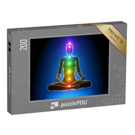 puzzleYOU: Puzzle 200 Pieces "Meditation - Chakras Anatomy Concept"