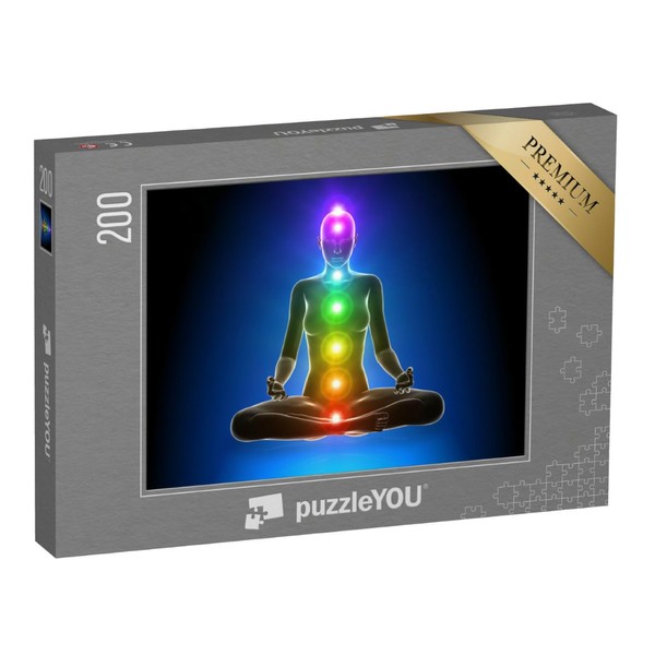 puzzleYOU: Puzzle 200 Pieces "Meditation - Chakras Anatomy Concept"