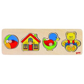 goki 57998 - Steckpuzzle Spielzeug aus Holz - 4 Teile