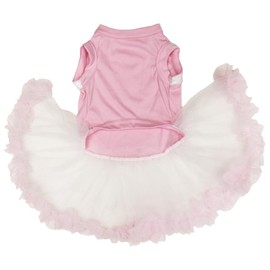 Petitebelle Bunny Egg Train Puppy Dog Dress (Pink/Beige, X-Large)