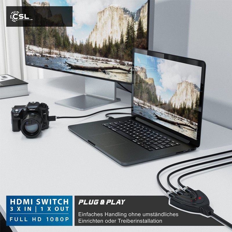 Dummy HDMI Switch includes Remote Control