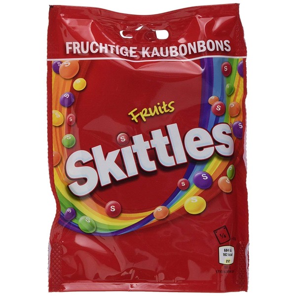 Skittles Fruits 160 g Bags 160 g Chew Sweets in Crispy Sugar Case with Fruit Flavour