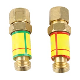 Flashback Arrestors,Oxygen Acetylene Flashback Arrestors Set,1 Pair Oxygen Acetylene Check Valve Flashback Arrestor Regulator End, for Home Industry Gas Tube, M16*1.5 HF-2