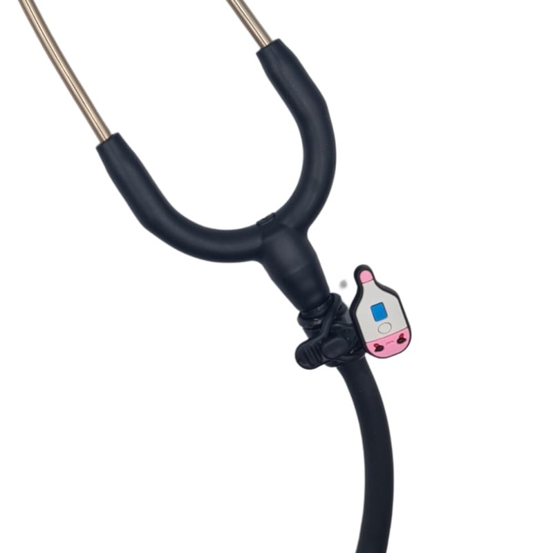 Stethoscope Charms Strap - Pink Thermometer - Medical Gift