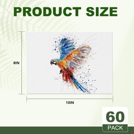 ESRICH 8x10 Canvas for Painting, 60 Pack Canvas Boards for Painting, Blank Canvases for Adult & Kids-Cotton Primed Painting Canvas Panels for Oil, Watercolor, Acrylic, Tempera.