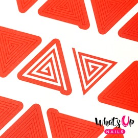 Whats Up Nails - Triangle Spiral Vinyl Tape Stencils for Nail Art Design (1 Sheet, 40 Strips)