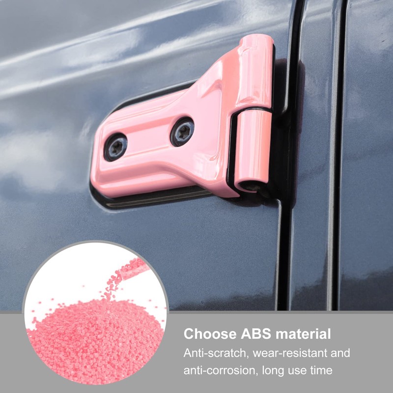 8PCS Door Hinge Cover Trim Accessories for 2018-2024 Jeep Wrangler