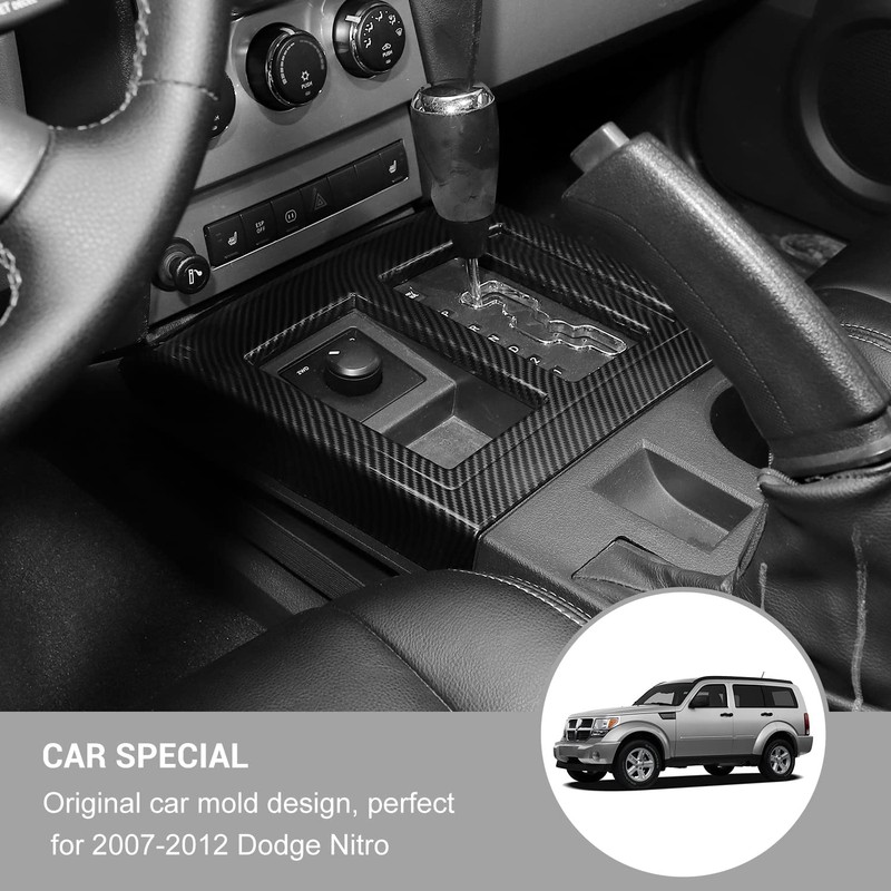 Jimen Compatible with 2007-2012 Dodge Nitro Gear Shift Panel Cover