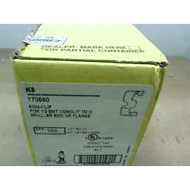 CADDY Nvent Caddy K8 Kon Clip for 1/2 EMT Conduit to 1/4" and Smaller (100PCS) - Ne...