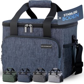 HELDENWERK Cool Bag for Food & Drinks - Insulated Thermal Bag Leak-proof & Waterproof - Breakfast Bag, Picnic Lunch Bag, Thermal Bag, Insulated Bag, Navy Blue