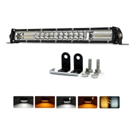 Barra Slim 40 Led 120w 13pulgadas Blanco Ambar Estrobo
