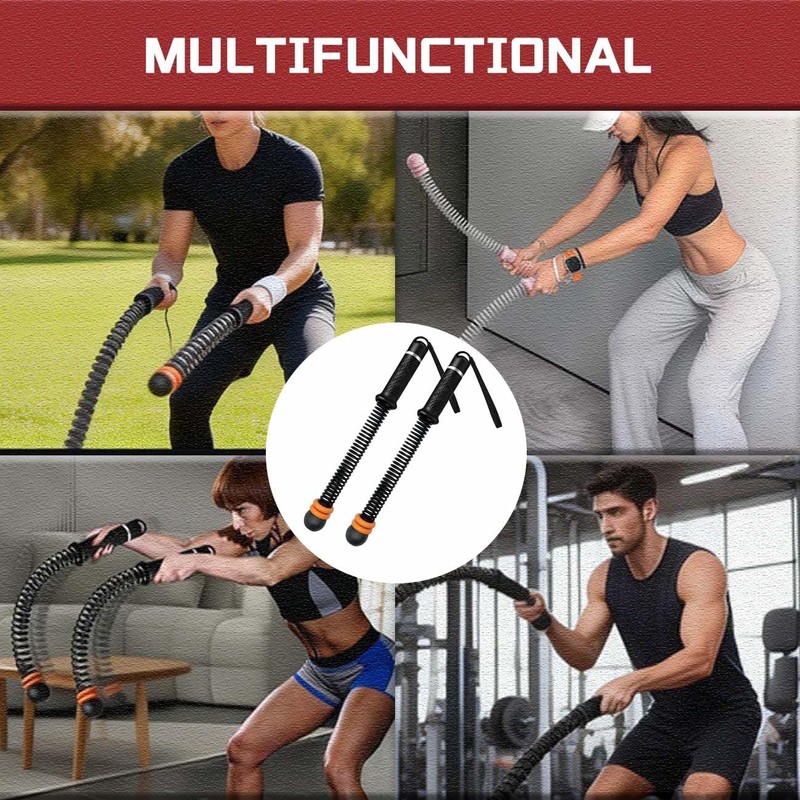 Weighted Ropeless Battle Rope for Home Gym, Workout Exercise Rope