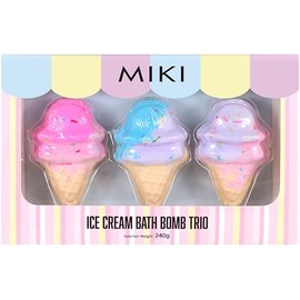 MIKI Ice Cream Bath Bombs 145 g (Pack of 3)