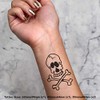 4 x 'Skull & Crossbones' Temporary Tattoos - Water Resistant,