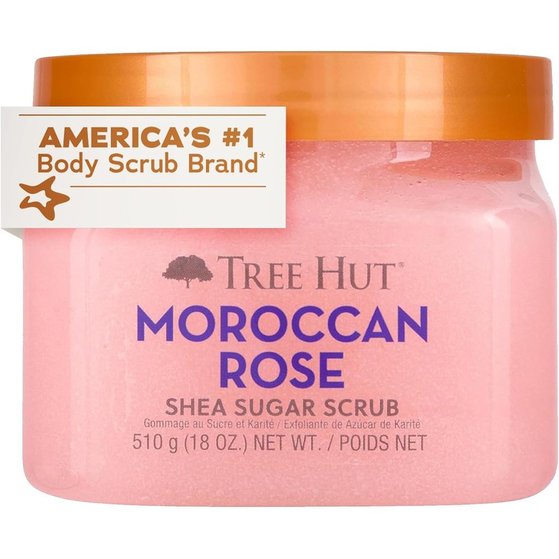TREE HUT, Moroccan Rose Shea Sugar Scrub, Exfoliante Corporal de