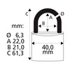 Sterling APL APL442P 2 x 40mm Burg Wachter Padlocks, Red