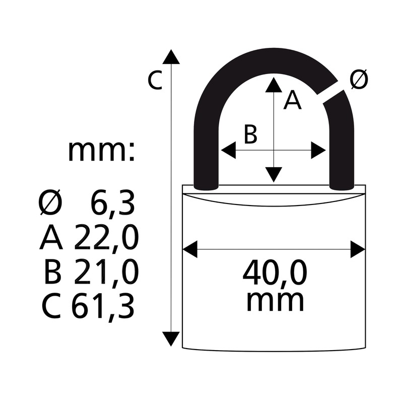 Sterling APL APL442P 2 x 40mm Burg Wachter Padlocks, Red
