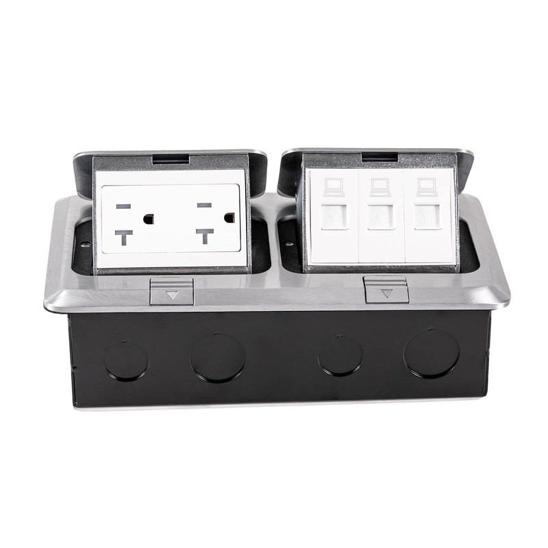 Pop-up Floor Outlet, Double Pop-up Floor Box with 20A Socket