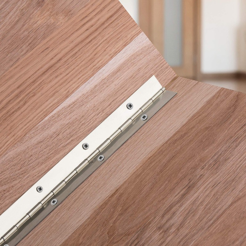 Gedotec Piano Tape for Screwing | Rolled Door Hinge Nickel-Plated
